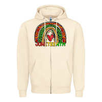 Sandshell juneteenth rainbow Zipper Hoodie - Zillion Design Studio