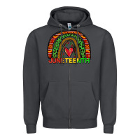 Smoke juneteenth rainbow Zipper Hoodie - Zillion Design Studio