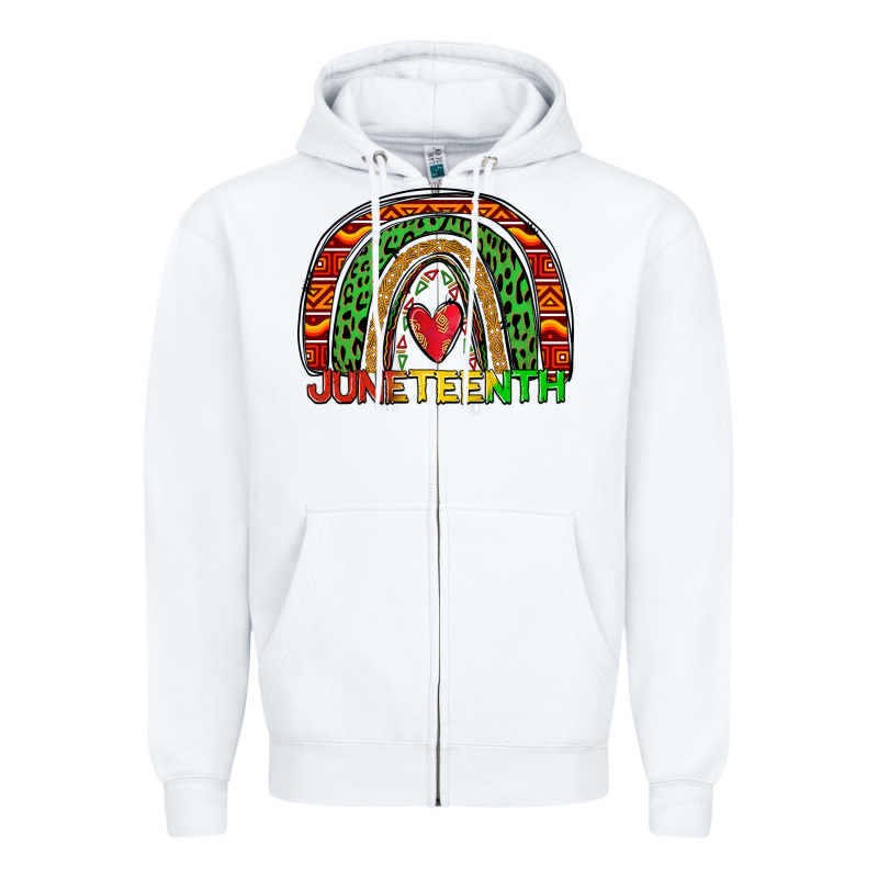 Juneteenth Rainbow Zipper Hoodie by Zillion Design Studio | Teevron