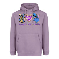 Lavender peace love stitch Heavyweight Hoodie - texasbilliewilder