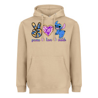 Mushroom peace love stitch Heavyweight Hoodie - texasbilliewilder