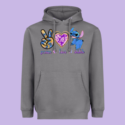 Peace Love Stitch Heavyweight Hoodie Designed By Texasbilliewilder