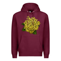 Burgundy Oregon Grape Flower Illustrations Premium Hoodie - LillyAllenDesigns
