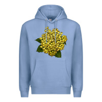 Colony Blue Oregon Grape Flower Illustrations Premium Hoodie - LillyAllenDesigns