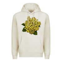 Oatmeal Heather Oregon Grape Flower Illustrations Premium Hoodie - LillyAllenDesigns