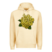 Pina Colada Oregon Grape Flower Illustrations Premium Hoodie - LillyAllenDesigns
