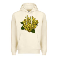 Sandshell Oregon Grape Flower Illustrations Premium Hoodie - LillyAllenDesigns