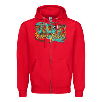 Red faith over fear Zipper Hoodie - texasbilliewilder
