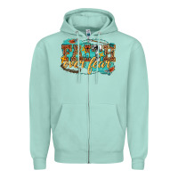 Seafoam faith over fear Zipper Hoodie - texasbilliewilder