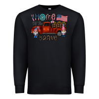 Black home of the brave Premium Sweatshirt - CowhideDigitalArt