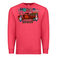 Cardinal home of the brave Premium Sweatshirt - CowhideDigitalArt