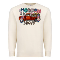 Sandshell home of the brave Premium Sweatshirt - CowhideDigitalArt