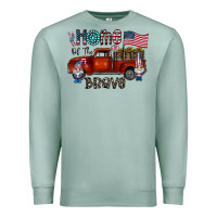 Seafoam home of the brave Premium Sweatshirt - CowhideDigitalArt