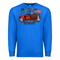 True Royal home of the brave Premium Sweatshirt - CowhideDigitalArt