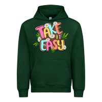 Forest Green take it easy Urban Hoodie - MaliasSmallBusiness
