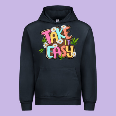 Take It Easy Urban Hoodie Designed By Maliassmallbusiness