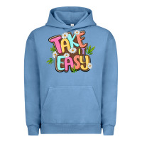 Pigment Pebble Blue take it easy Urban Hoodie - MaliasSmallBusiness