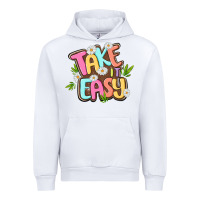 White take it easy Urban Hoodie - MaliasSmallBusiness