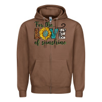 Chestnut for the love of sunshine Zipper Hoodie - texasbilliewilder