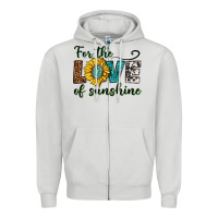 Dove Grey for the love of sunshine Zipper Hoodie - texasbilliewilder