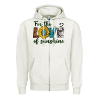Oatmeal Heather for the love of sunshine Zipper Hoodie - texasbilliewilder