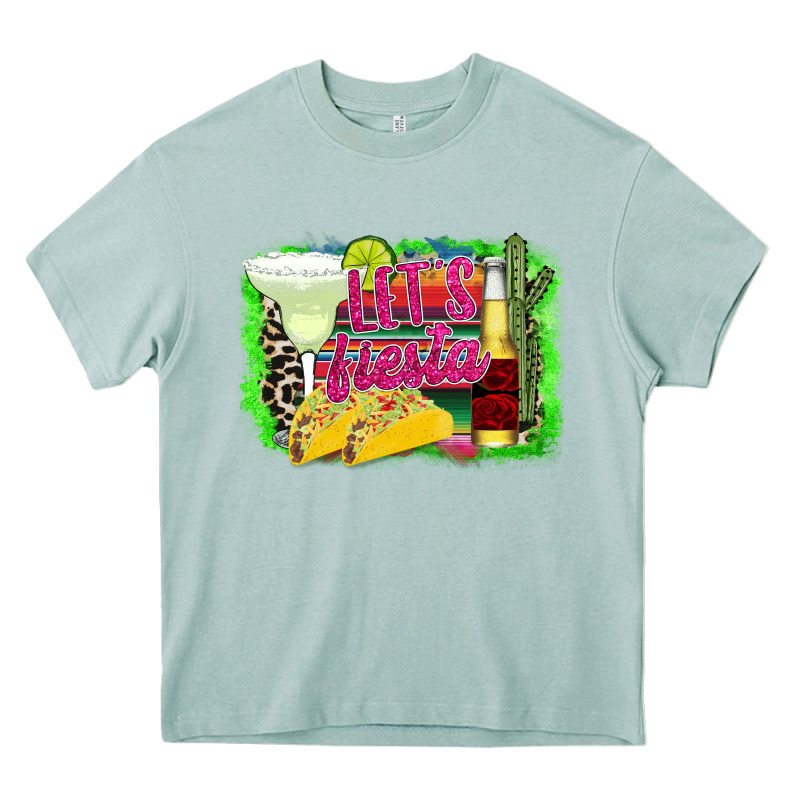 Let's Fiesta Heavy Core Tee by CowhideDigitalArt | Teevron
