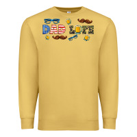 Antique Gold dad life  libbey glass Premium Sweatshirt - HRA Design Shop