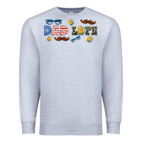 Heather Grey dad life  libbey glass Premium Sweatshirt - HRA Design Shop