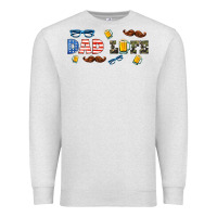 Oatmeal Heather dad life  libbey glass Premium Sweatshirt - HRA Design Shop