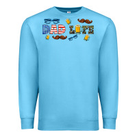 Ocean Blue dad life  libbey glass Premium Sweatshirt - HRA Design Shop
