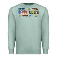 Seafoam dad life  libbey glass Premium Sweatshirt - HRA Design Shop