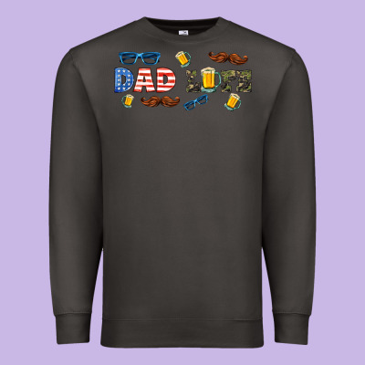 Dad Life  Libbey Glass Premium Sweatshirt Designed By Hra Design Shop
