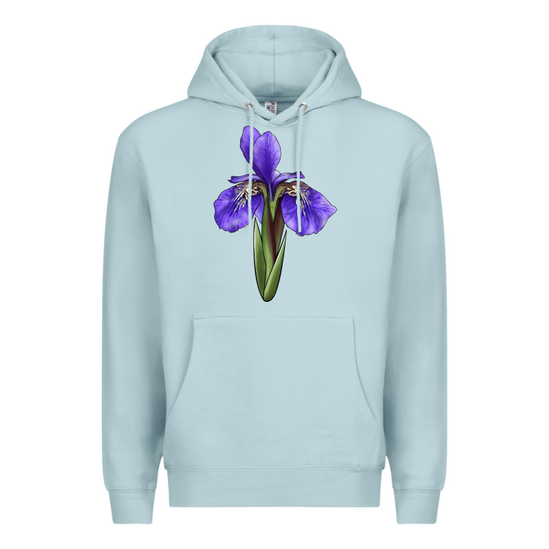 Iris Flower Illustrations Premium Hoodie by LillyAllenDesigns | Teevron