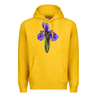 Lemon Iris Flower Illustrations Premium Hoodie - LillyAllenDesigns