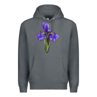 Rock Iris Flower Illustrations Premium Hoodie - LillyAllenDesigns