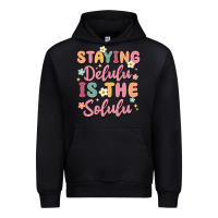 Black staying delulu is the solulu Urban Hoodie - MaliasSmallBusiness