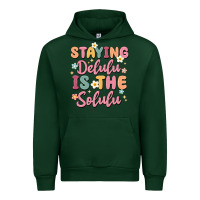 Forest Green staying delulu is the solulu Urban Hoodie - MaliasSmallBusiness
