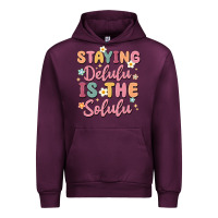 Mauve Wine staying delulu is the solulu Urban Hoodie - MaliasSmallBusiness