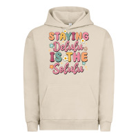 Pigment French Oak staying delulu is the solulu Urban Hoodie - MaliasSmallBusiness