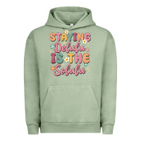 Pigment Oil Green staying delulu is the solulu Urban Hoodie - MaliasSmallBusiness