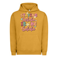 Pigment Peanut Butter staying delulu is the solulu Urban Hoodie - MaliasSmallBusiness