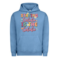 Pigment Pebble Blue staying delulu is the solulu Urban Hoodie - MaliasSmallBusiness