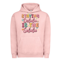 Pigment Salmon staying delulu is the solulu Urban Hoodie - MaliasSmallBusiness
