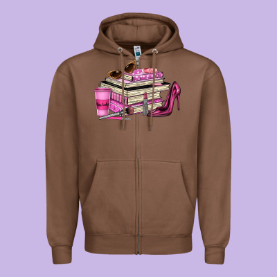 Girl Boss Lady Zipper Hoodie Designed By Texasbilliewilder
