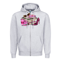 Heather Grey girl boss lady Zipper Hoodie - texasbilliewilder