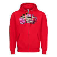 Red girl boss lady Zipper Hoodie - texasbilliewilder
