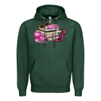 Sports Green girl boss lady Zipper Hoodie - texasbilliewilder