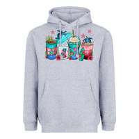 Heather Grey turtle coffee cups Heavyweight Hoodie - Zillion Design Studio