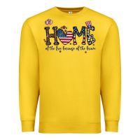 Lemon home of the free beacuse of the brave Premium Sweatshirt - CowhideDigitalArt