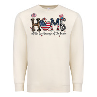 Sandshell home of the free beacuse of the brave Premium Sweatshirt - CowhideDigitalArt